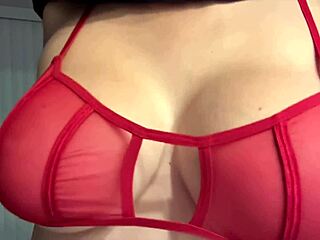 Artemisia Love Teases Juicy Tits In Sexy Red Bra