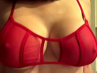 Artemisia Love Teases Juicy Tits In Sexy Red Bra