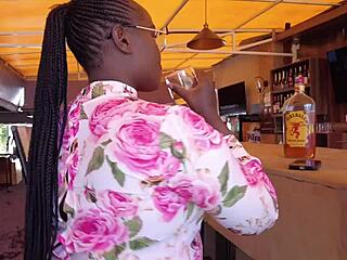 Usa summer bunny's big ebony ass picked up from club for ex-boyfriend's cowgirl pounding