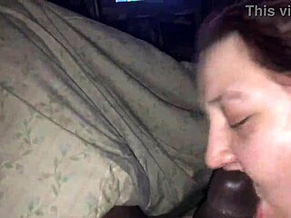 bbw redhead deepthroats and drains monster black cock completely