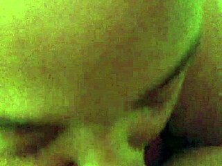 Sucking huge throbbing cock close-up till it explodes cum everywhere