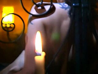 ice la fox slides glass toy deep in her shaved pussy solo