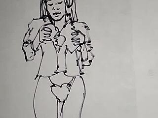 wanna see me practice drawing without jerking off?