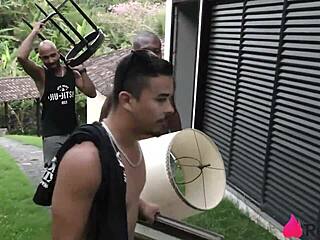 ever seen a horny boss pay helpers with sloppy blowjobs and raw fucks?