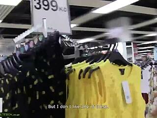 Mallcuties Amateur Czech Teen Fingers Horny In Public Shop.