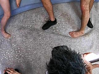 wanna see lika clarke take double penetration anal in crazy 3-on-1 backstage?