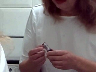 stepmom masturbates with stepson over porn then begs for anal