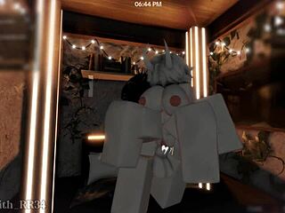 Demon girl bent over after game play begs for monster creampie doggystyle