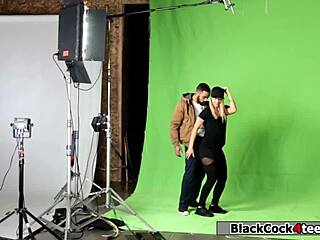 Horny Blonde Fan Devours Idol's Massive Black Cock