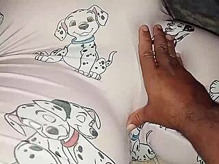 half-brother grabs young half-sis in pj's and makes her squirt