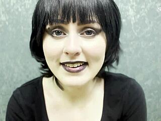 Goth Mavis dracula's tempting pink allure and foot finish intrigue