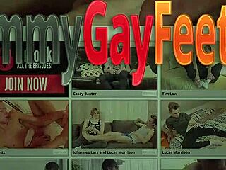 Does muscled hunk cum hard over twink feet in footjob fetish?