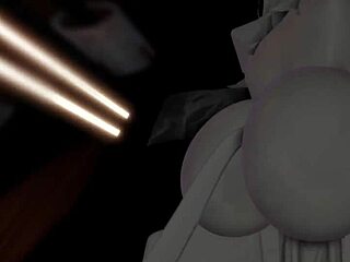 Demon girl bent over after game play begs for monster creampie doggystyle