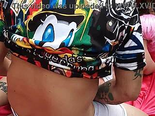 stretching this sex doll's tight asshole with deep anal thrusts