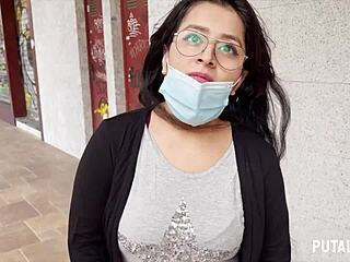 Innocent chubby latina dessy gets caught then rides cock cowgirl to hot creampie bedroom finish