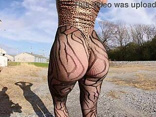 Thick Curvy Wife Flashes Huge Ass In Thong Bodysuit Walking Docks