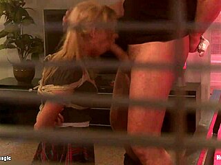 masked men hogtie and bang blonde student deepthroat gagging her into submission