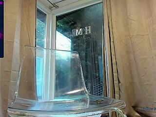 Diamond Jo rides dildo hard on webcam Christmas