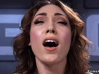 Brunette, ride that sybian machine till you squirt?