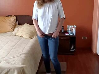 stepmom masturbates with stepson over porn then begs for anal