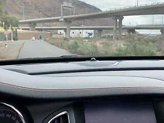 Risky Slut Ride in Open Convertible