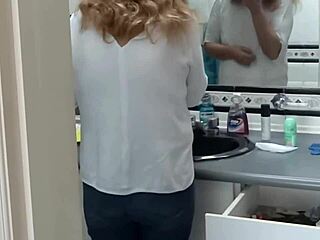 stepmom masturbates with stepson over porn then begs for anal