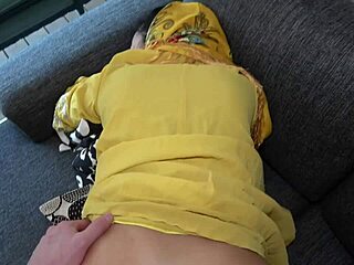 Stunning Iraqi Arab Sara Tries Hiding Her Voluptuous Curves and Assets