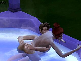 Proper step sister gone wild in hot tub sex