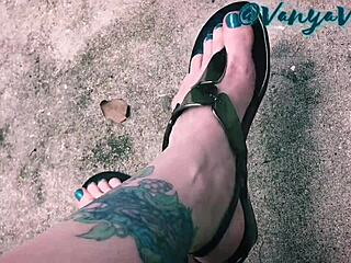 vanya vixen tempts with tattooed feet and milf seduction in steamy foot fetish play