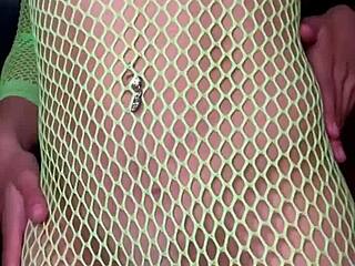 nadia diamo shakes her hot latina ass in fishnets twerking slow motion babe