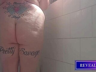 oh man... curvy babe reveals steamy shower fingering with powerful water jet squirt