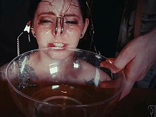 emo goth whore bound face tied cries piss punished garage extreme