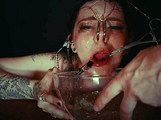 emo goth whore bound face tied cries piss punished garage extreme