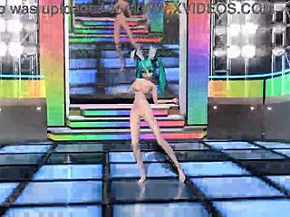hatsune miku bares full nude bunny body in diva mod