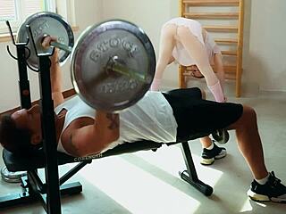 flexible croatian ballerina mia split spreads holes for gym balls-deep pounding