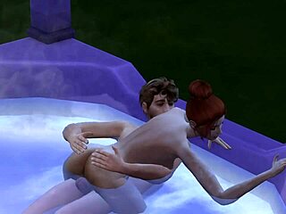 Proper step sister gone wild in hot tub sex