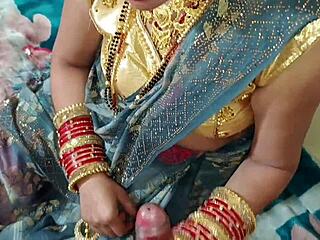 Indian bhabhi's dirty new year wish leads to steamy creampie close-up