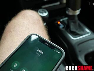 cuckold hubby spies wife cheating then forces her to fuck lover