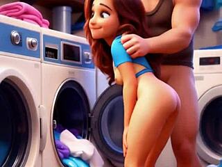 i sneak anal sex with mother-in-law in laundry room stretching her ass