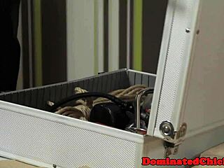 Bound Sub Squirts in Restrained Pussy Play