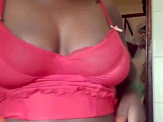 lonely housewife strips teasing her curves solo