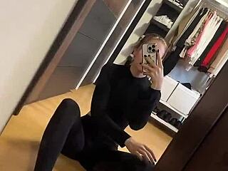 early morning blacknails girl slips off pink socks for feet fetish world soles worship