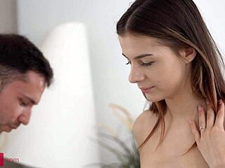 skinny babe begs for hardcore anal after erotic massage pounding