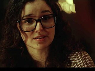 vampire blonde seduces nerdy girl scissoring in gothic manor