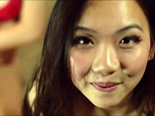 yo this asian teen's big tits grinding hard against that blonde deutsche in wild scissoring fun