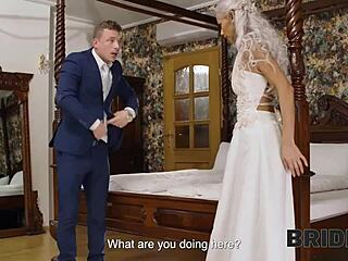 bride's heart races through forbidden interracial threesome detour