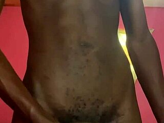 Skinny Twink Jerks Huge Black Cock Cum Covered Explosion