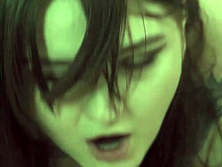 Her Pussy Drips His Cum as She Strap-On Fucks Him with Chastity Belt Blowjob