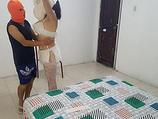 Halloween Sexy Bunny Looks Like Stepmom Fucked In Slutty Lingerie Hard