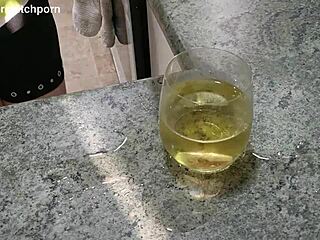 Slutty kiwi milf laps up master's spilled wine like a good sub